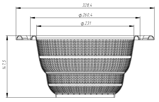 淘米盆镂空塑料盆模型3D图纸 x_t格式